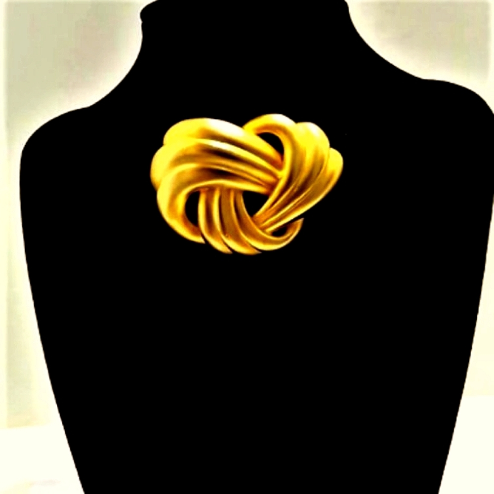Vintage Erwin Pearl Gold Flowing Bow Brooch